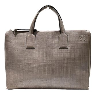 Loewe Grayish Leather Briefcase (Pre-Owned)