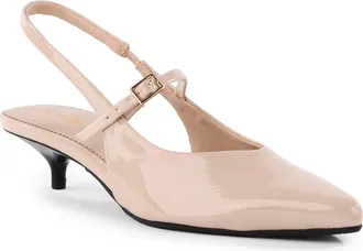 Seychelles Big Screen Faux Leather Slingback Pump in Beige at Nordstrom, Size 7.5