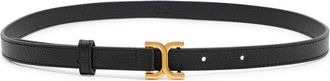 Chlo&eacute; Marcie Grained-leather Belt - Black - M