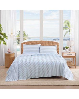Tommy Bahama 200 Thread Count Bahama Weekend Stripe Cotton Percale Sheet Set