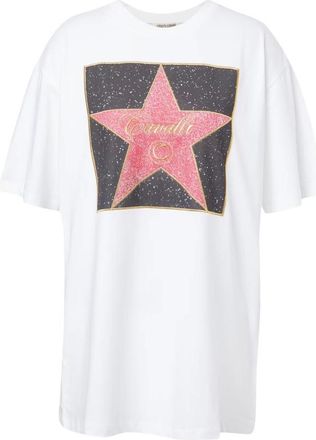Roberto Cavalli Walk Of Fame Star Logo Cotton T-Shirt, Size X-Small
