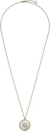 Gucci Interlocking ketting in roze goud- mop- diamanten GG pav&eacute; - Dames - Kettingen - Geel - ONE Size - Accessoires