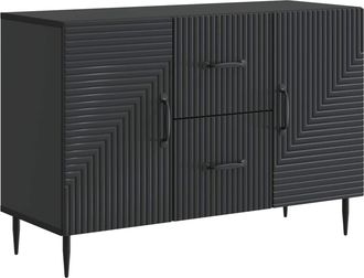 vidaXL Aparador Con Caj&oacute;n Negro 89 X 34,5 X 60 Cm Madera De Ingenier&iacute;a Vidaxl
