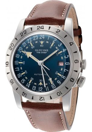 Glycine GL0306 Mens Airman Vintage The Chief Watch - Silver - One Size