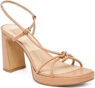Dolce Vita Odete Platform Sandal in Light Tan Leather at Nordstrom, Size 6.5