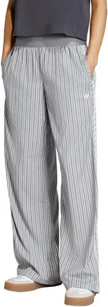 adidas Originals Stripe Wide Leg Pant in Grey Three/Utility Black at Nordstrom, Size X-Small