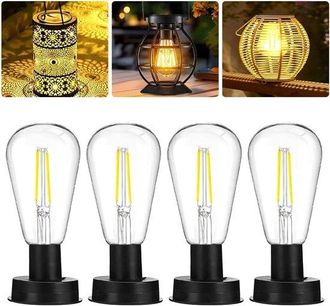 OEM Juego De 4 Luces Solares De Repuesto Para Jard&iacute;n Con Luz Led Brillante - Ideales Para Iluminaci&oacute;n Exterior Y Accesorios De Jard&iacute;n