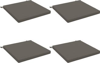 vidaXL Cojines De Asiento De 4 Piezas Soest 4 Uds. 100% Poli&eacute;ster Gris Vidaxl
