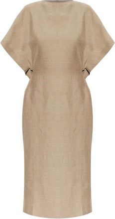 Jacquemus Dames, Jurken, Beige, Maat: XS Linnen
