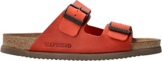 Mephisto Comfortabele Nerio Herensandaal - Heren - Sandalen - Rood - 41 EU - Schoenen