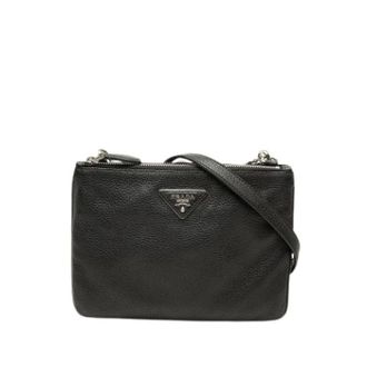 Prada Pre-owned Vintage Crossbody Bag - Dames - Pre-owned - Zwart - Maat: ONE Size Leer