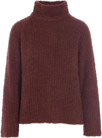 Bitte Kai Rand Zachte Gebreide Raglan Blouse Maroon - Dames - Coltruien - Bruin - M - Wol - Truien & Vesten