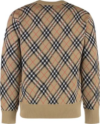 Burberry Mens Knit Wool Pullover Beige Sweatshirts Sweater