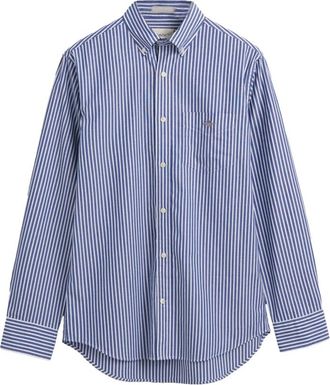 GANT Blauw Stijlvol Casual Overhemd - Heren - Casual Overhemden - Blauw - M - Katoen - Overhemden