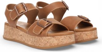 Blowfish Womens Tan Faux Leather Platform Sandals - Magical