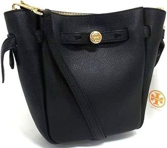 Tory Burch Black Leather Handbag Shoulder Bag Tote Bag (Pre-Owned)