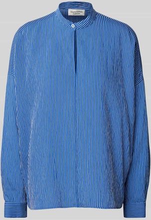 Marc O'Polo Comfort Fit Bluse mit Schl&uuml;ssellochausschnitt in Royal, Gr&ouml;&szlig;e 34