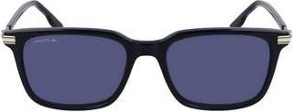 Lacoste The Line 53mm Square Sunglasses in Black/Transparent Blue at Nordstrom Rack