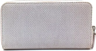Chanel Deauville Pink Tweed Leather Long Wallet (Bi-Fold) (Pre-Owned)