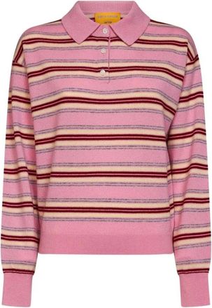 Guest In Residence Smocked Shrunken Polo - Dames - Polos - Veelkleurig - S - Kasjmier - Tops