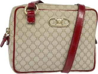 Celine Pre-owned Canvas celine-bags - Dames - Vintage Schoudertas - Beige - ONE Size - Leer - Vintage