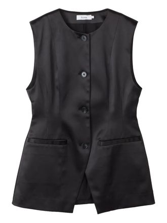 Stylein Balina button waistcoat - women - Polyester/Spandex/Elastane - M - Black