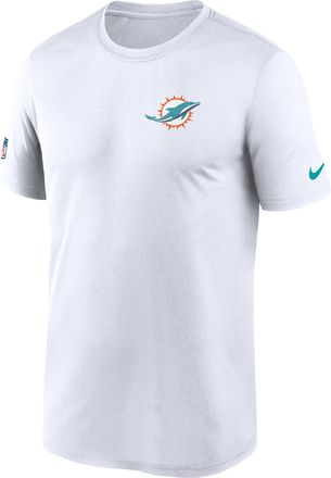 Nike Miami Dolphins Legend Small Logo Nike Mens Dri-FIT NFL T-Shirt in White | 02TI10A9P-FEJ