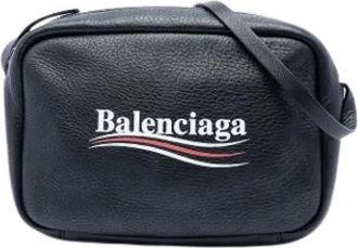 Balenciaga Pre-owned Everyday Camera Bag - Dames - Vintage Schoudertas - Zwart - ONE Size - Leer - Vintage