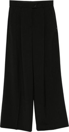 Sportmax Wide-Leg Trousers With Pleat Detailing And High Waist