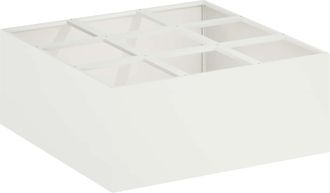 vidaXL Macetero De Jard&iacute;n Blanco 100 X 100 X 20 Cm Vidaxl