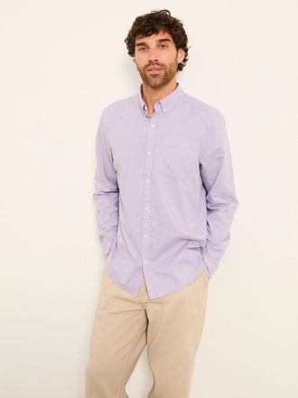 Fat Face FatFace Seagre dusky purple Long Sleeve Semi Plain Shirt