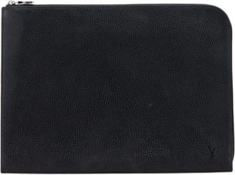 Louis Vuitton Tweedehands leren Louis Vuitton tassen - Heren - Vintage Clutch - Zwart - ONE Size - Leer - Vintage