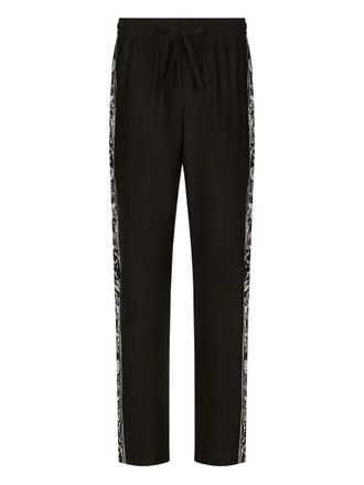 Dolce & Gabbana drawstring-waistband trousers - men - Silk - 50 - Black