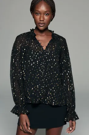 Rebecca Taylor Tiana Silk Blend Blouse