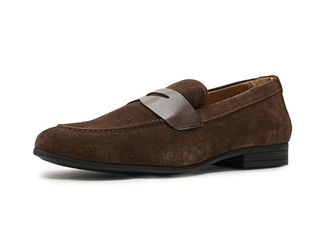 Florsheim Modena Moc Toe Penny Loafer Mens Shoes Brown Suede : 10.5 W (3E), Leather/Suede