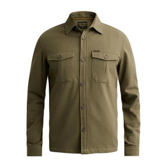 PME Legend 2540-Sll Long sleeve casual - Heren - Overhemden - Groen - Maat: 2XL