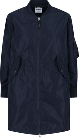 Aspesi Technical Zip-Up Coat - Navy Blue