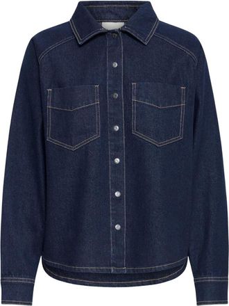 Ichi Ichi, Overhemden, Dames, Blauw, XL, Denim, Blouses & Shirts