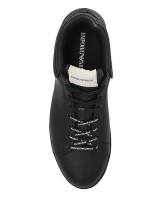 Emporio Armani Leather Sneaker - Black