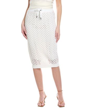 Brunello Cucinelli Linen & Silk-Blend Skirt