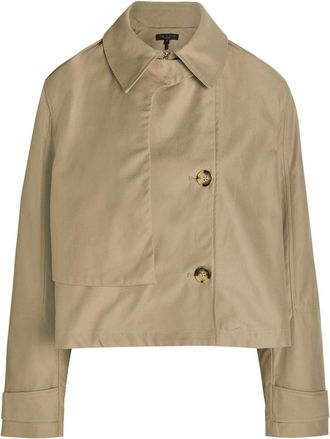 Rag & Bone Rag & Bone Jamie Cropped Cotton Trench Coat - Khaki - S (UK8-10 / S)