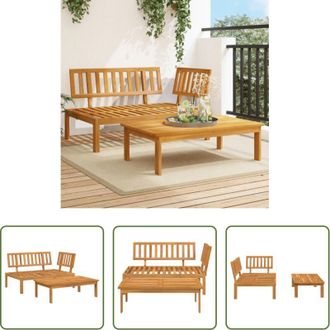 vidaXL Divano angolare - Set Divani Pallet da Giardino 2pz in Legno Massello di Acacia