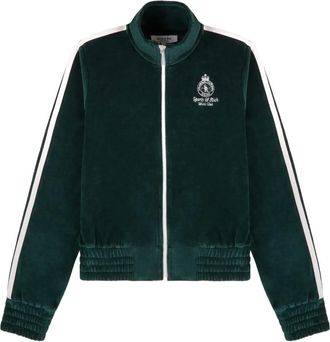 Sporty & Rich Maglione a righe con zip - Verde