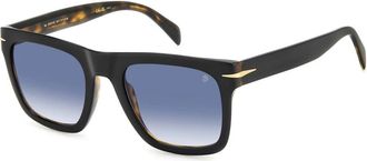 Eyewear by David Beckham Flat Black Havana Zonnebrillen - Heren - Zonnebrillen - Veelkleurig - 54 MM - Accessoires