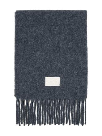 Marella Merle fringed scarf - women - Polyamide/Alpaca/Wool - One Size - Grey