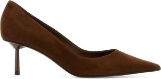 Le Silla 60mm Bella suède pumps met puntige neus - Bruin