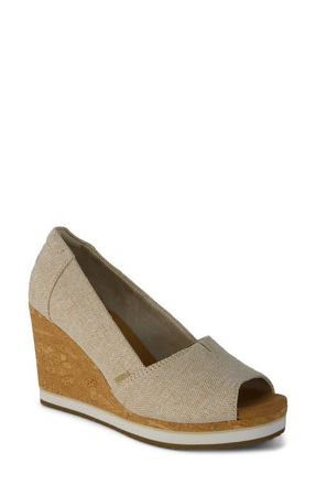 Toms Essential Wedge Pump in Gold at Nordstrom, Size 8.5