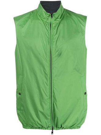 Herno high-neck zip-fastening gilet - Blu
