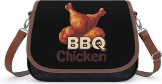 Generic BBQ1 Chicken Womens Crossbody Bag Fashion Shoulder Handbags Message Tote Bag with Adjustable Strap