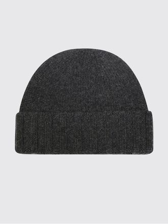 Drumohr Pure Cashmere Rib-Knit Beanie Hat with Cuff